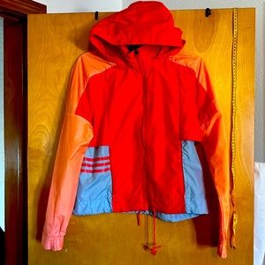 Adidas windbreaker (multicolored) - Women’s size : Small (gently used)